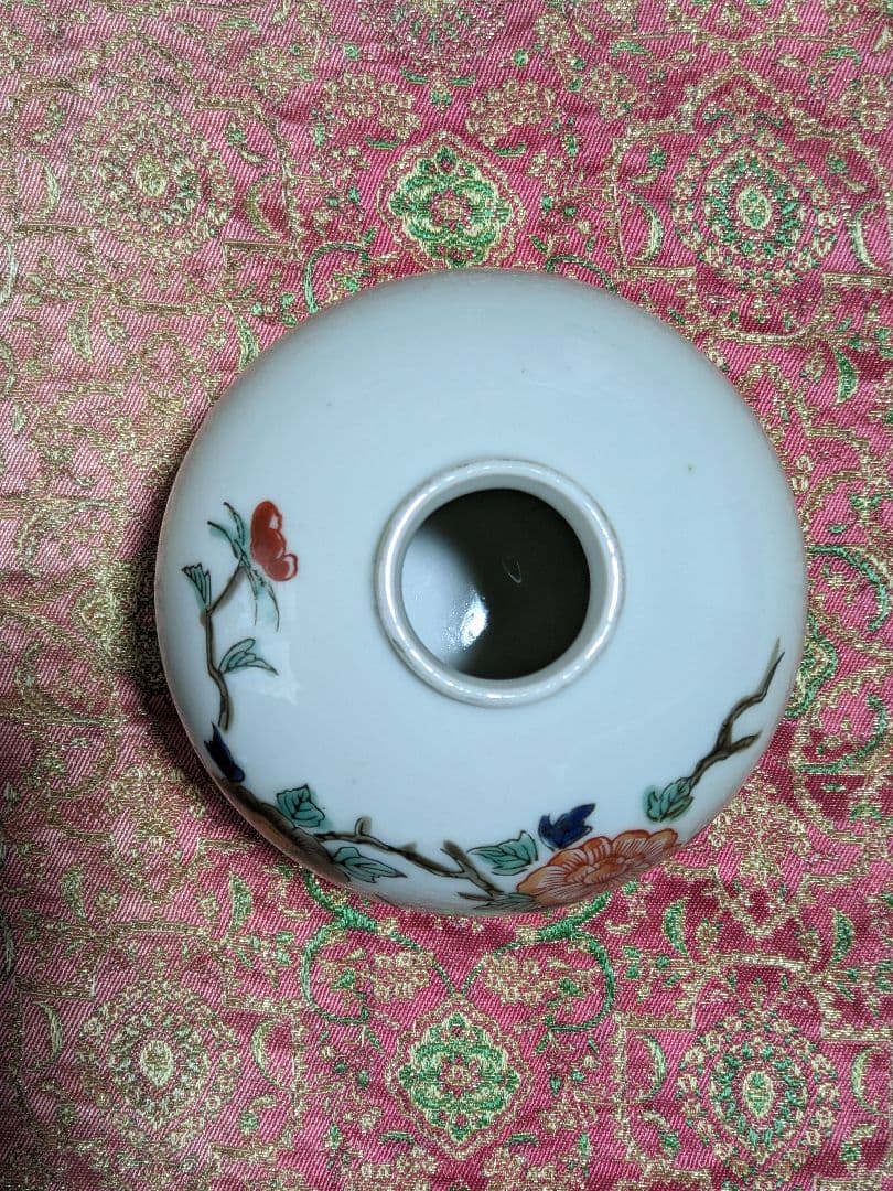 ♦11代酒井田柿右衛門 岩牡丹文様壺小壺 明治時代〜大正時代 古美術骨董品