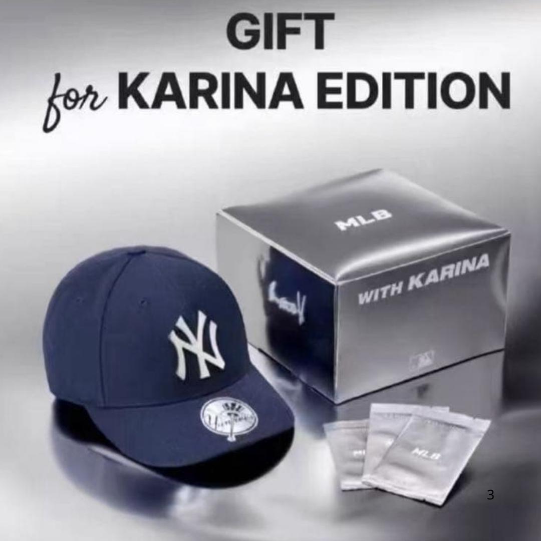【新品】KARINA MLB コラボキャップ　サイズ57 aespa カリナ