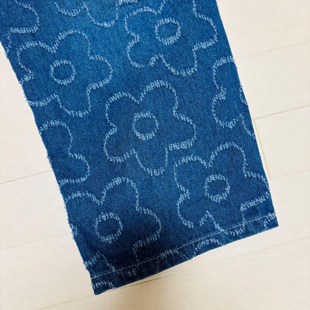 【完売品】ScoLar スカラー　花 ジャガードデニムパンツ ワイドパンツ