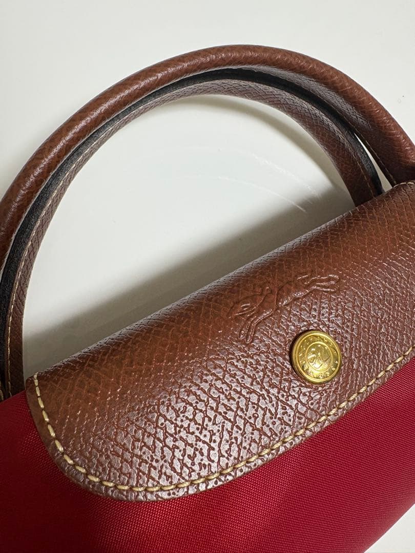 未使用に近い✨【Longchamp】プリアージュ　ボストンバッグ　レッド