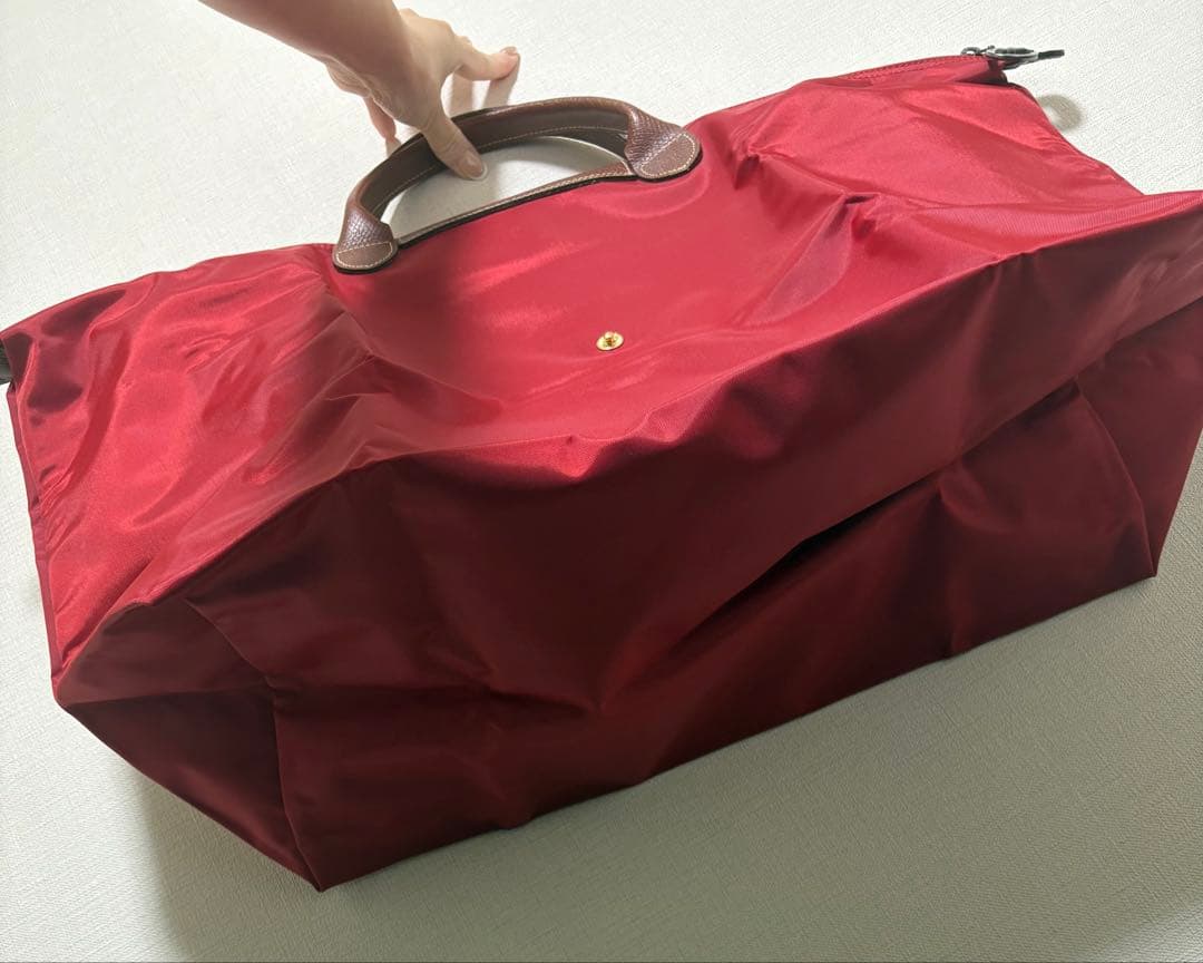 未使用に近い✨【Longchamp】プリアージュ　ボストンバッグ　レッド