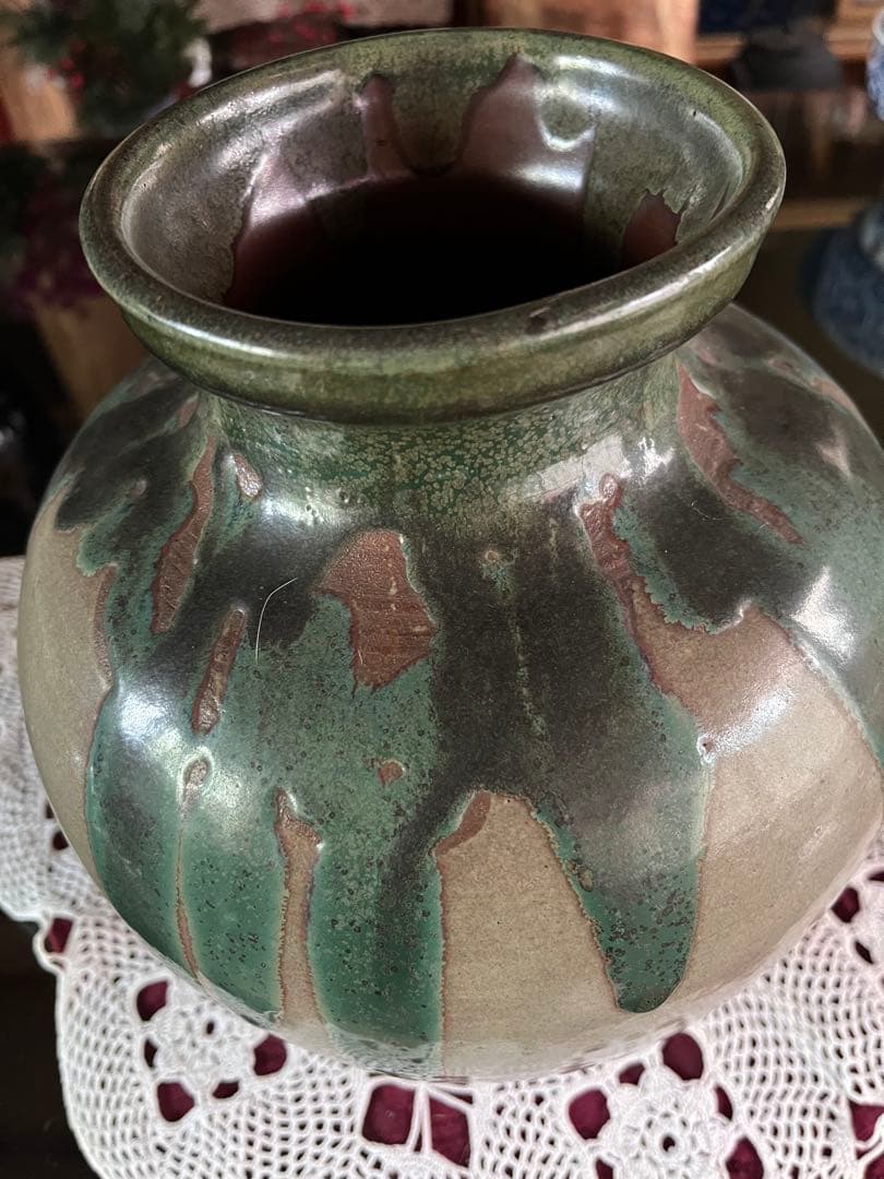 上野焼 壷 花器 花瓶 花入 華道具 茶道具 陶器 骨董品 江戸明治