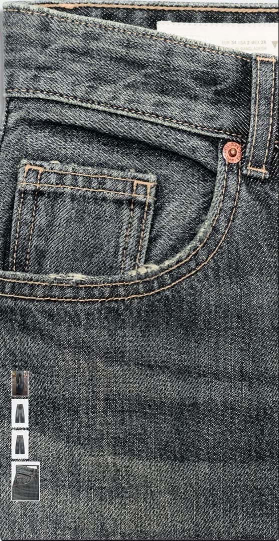 ZARA JEANS TRF EXTRA WIDE LEGハイウエスト 34
