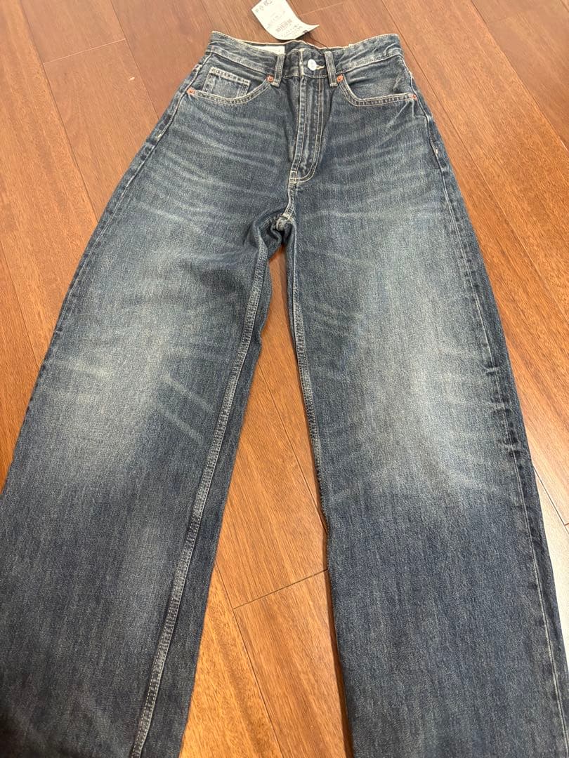 ZARA JEANS TRF EXTRA WIDE LEGハイウエスト 34