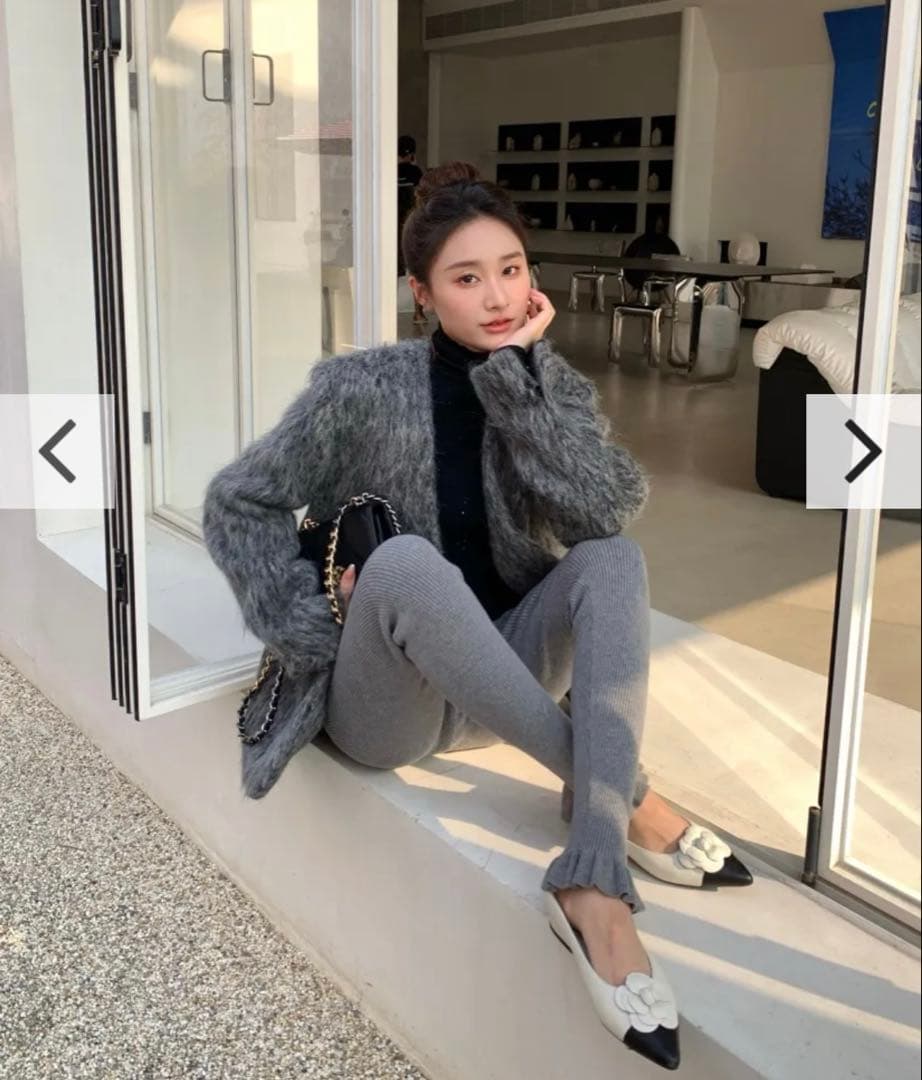 【新品】バースデーバッシュ シャギーノーカラージャケット グレー コート