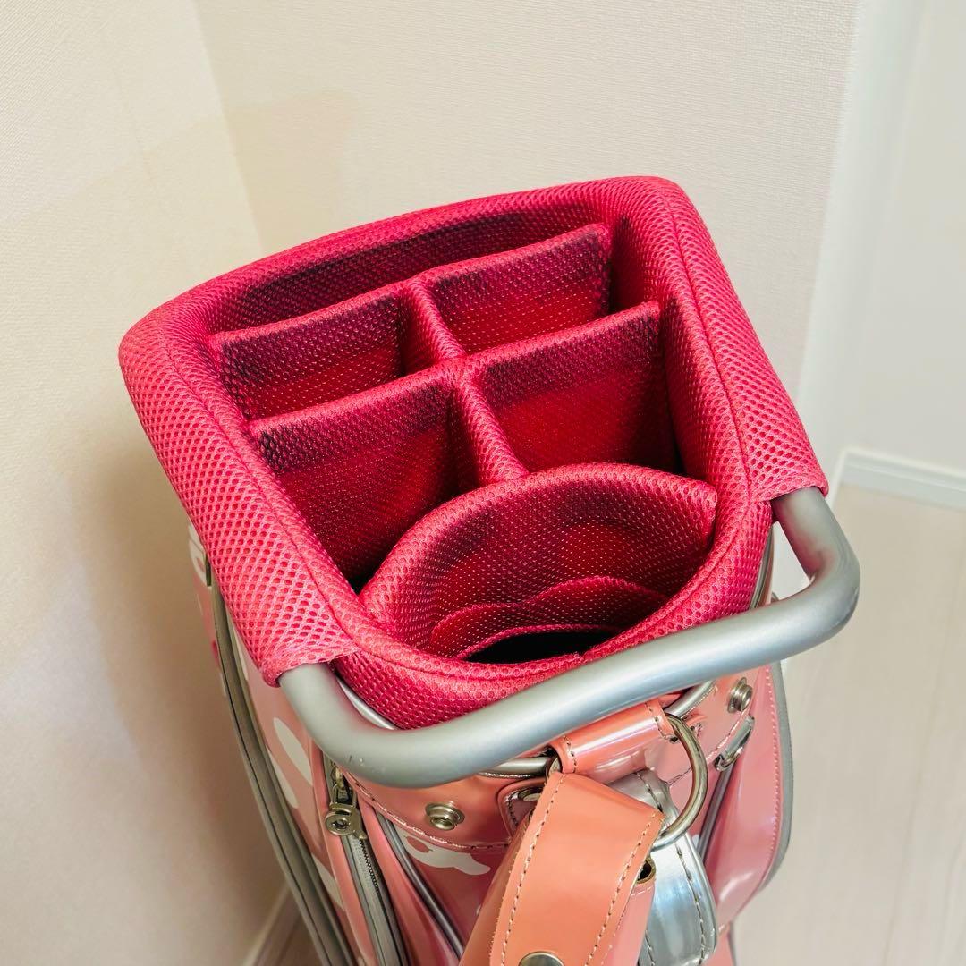 archivio ピンク ドット ゴルフバッグ ギャディバッグ