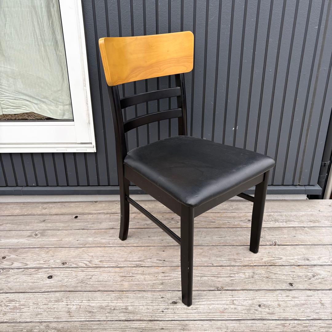 ①北欧レトロ サカイ工芸 プライウッド ベントウッドチェア ダイニングチェア 黒