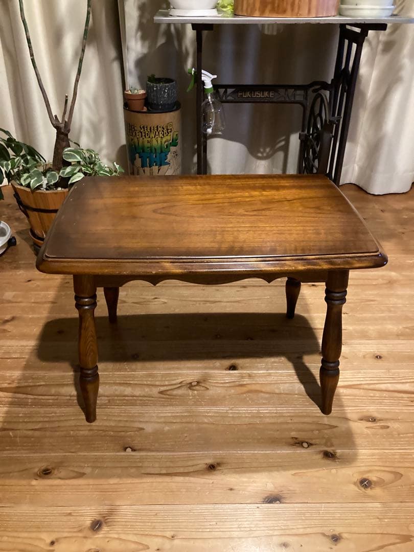 カリモク　アンティークサイドテーブル　コーヒーテーブル①