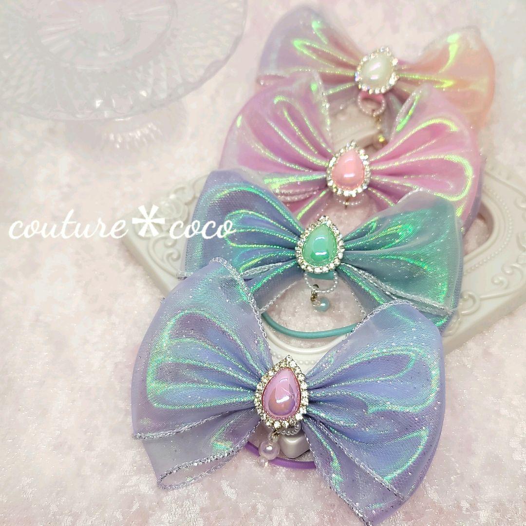 【400】 ハンドメイド　リボン　ヘアゴム