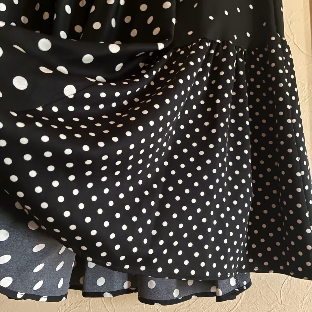 BEARDSLEY★ドットパッチワークロングスカート