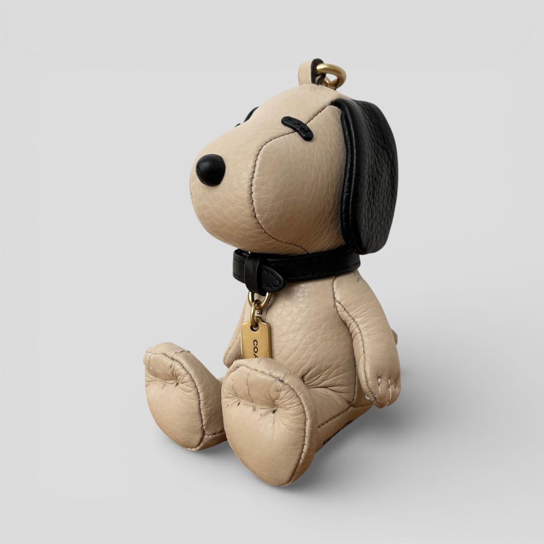 未使用品 コーチ スヌーピー バッグ チャーム レザー ピーナッツ COACH