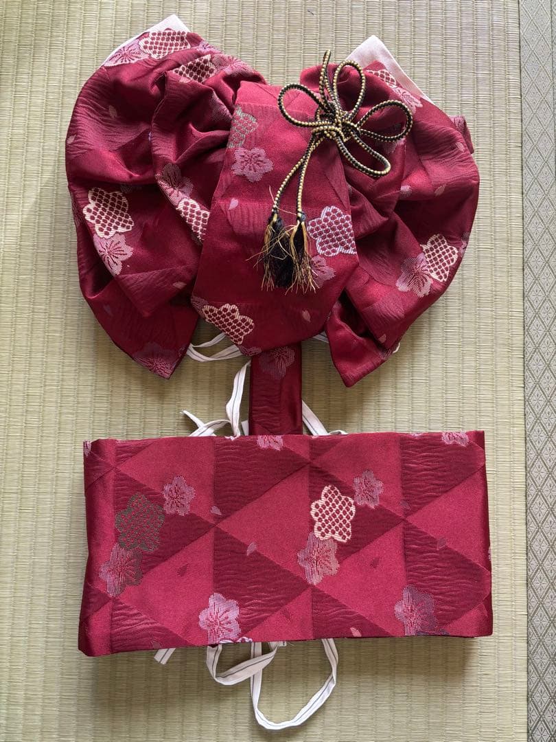 中振袖作り帯フルセット京紅型　ハーフ成人式　十三参り　袴にも合います　小柄な方