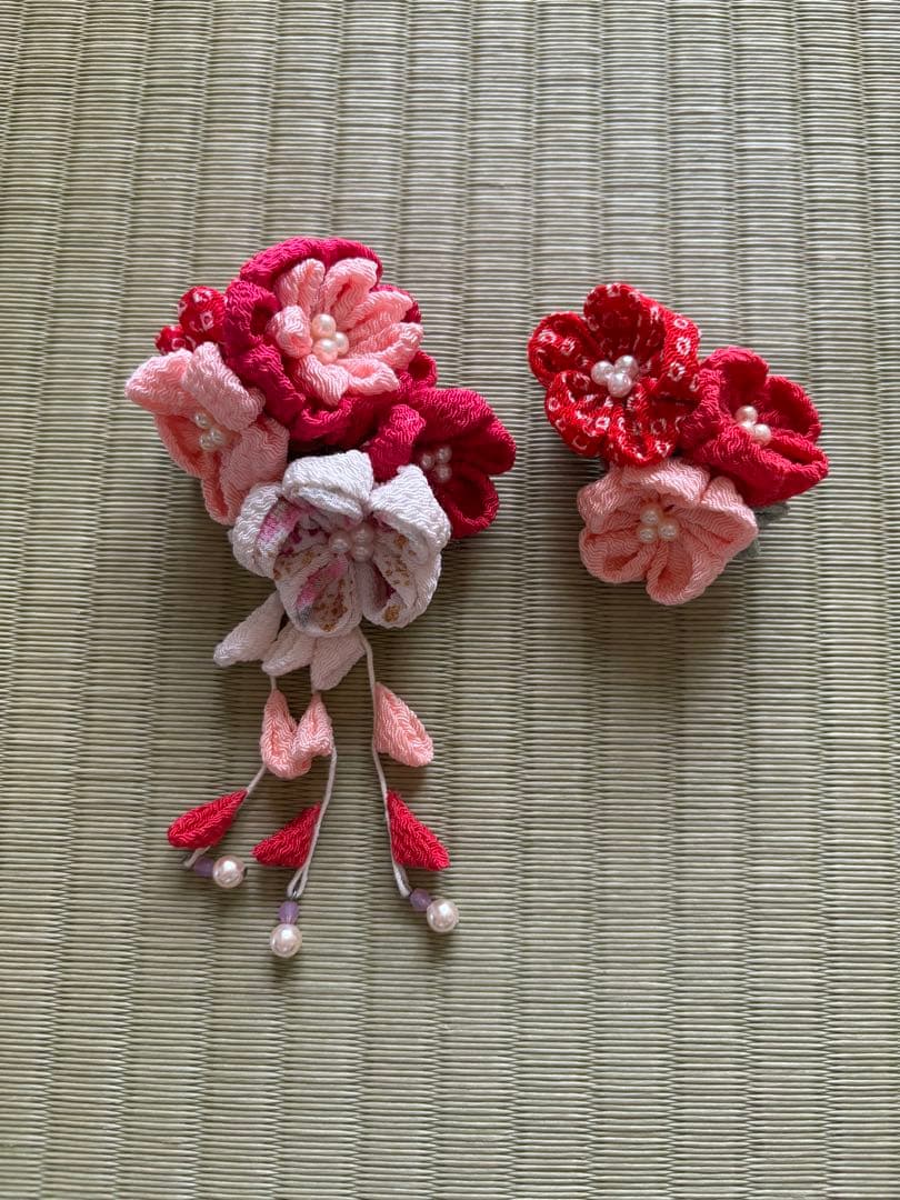 中振袖作り帯フルセット京紅型　ハーフ成人式　十三参り　袴にも合います　小柄な方