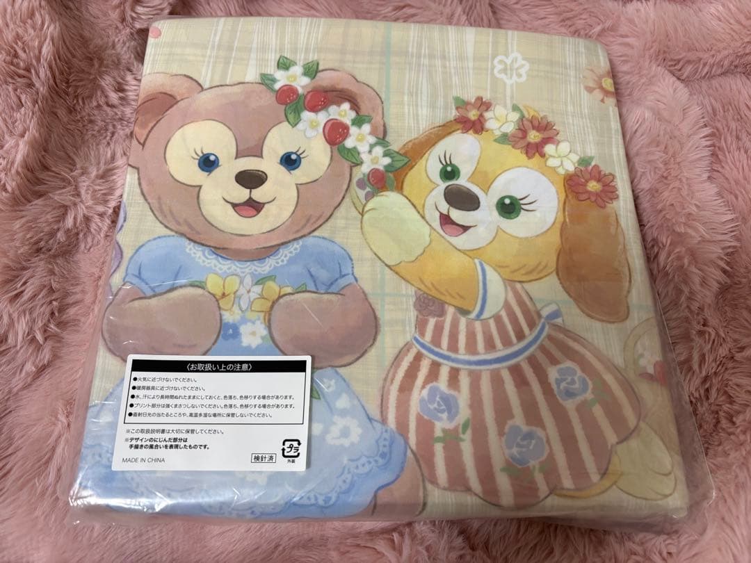 【新品未開封】ダッフィー　掛けふとんカバー、まくらカバースプリングインブルーム