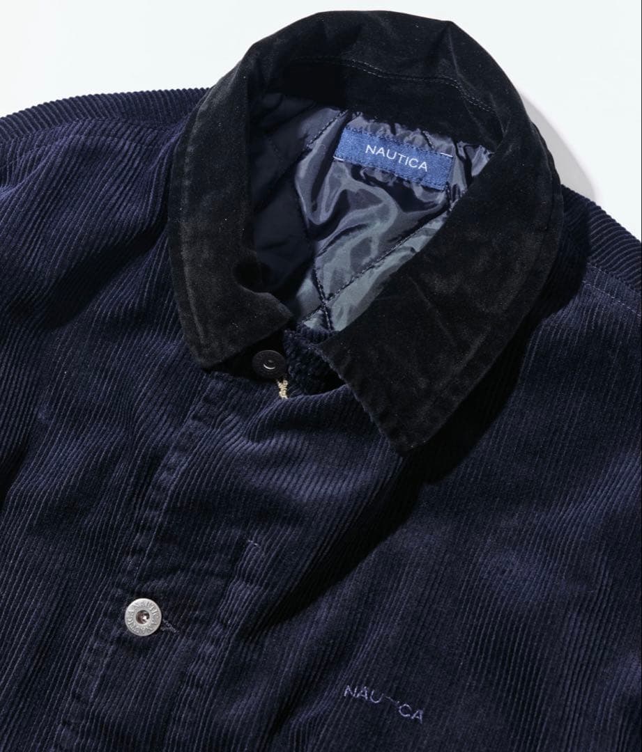 NAUTICA 中綿 ストーンバイオ加工 コーデュロイブルゾン ショート丈