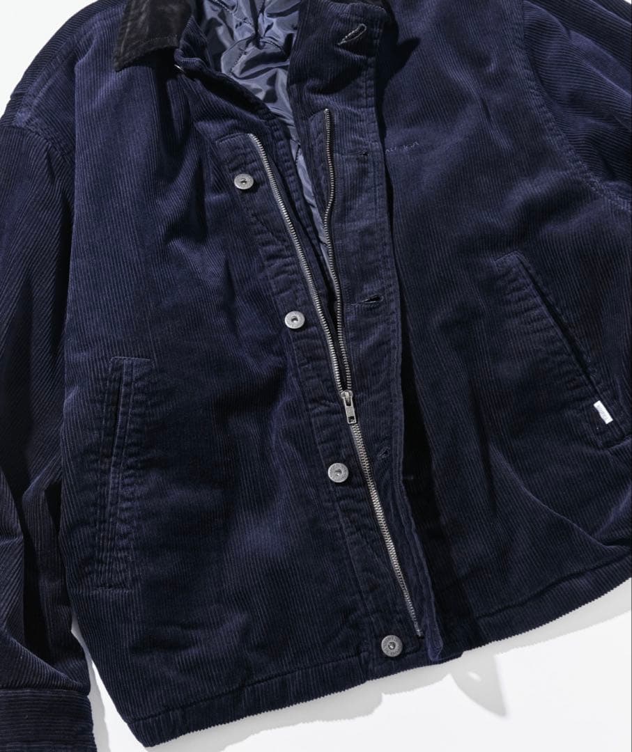 NAUTICA 中綿 ストーンバイオ加工 コーデュロイブルゾン ショート丈