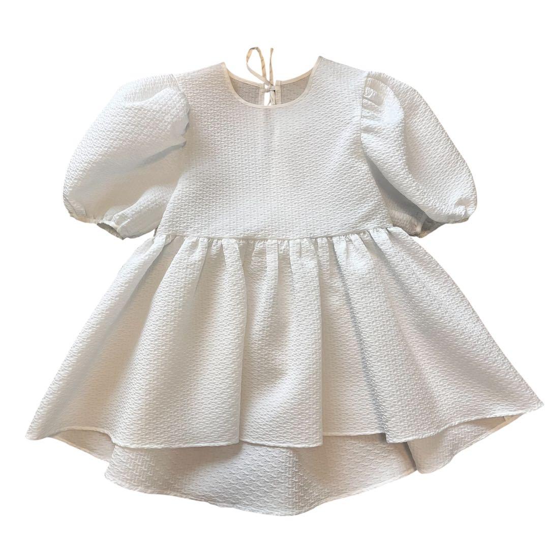 大人気 美品 ブルレア ジャガードブラウス Bluelea ぺプラム