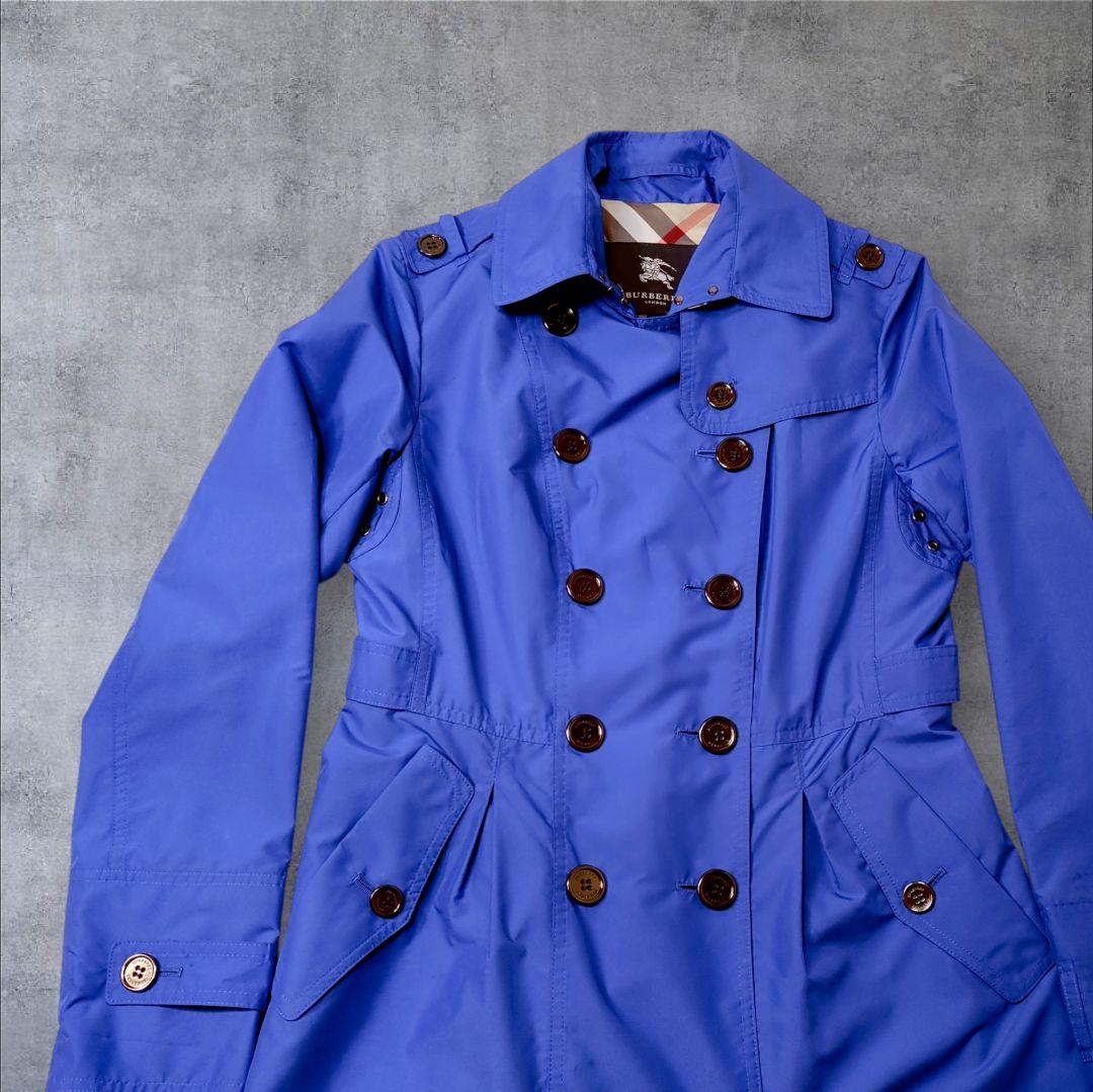 【極美品】BURBERRY ブルー スプリングコート BURBERRY 40
