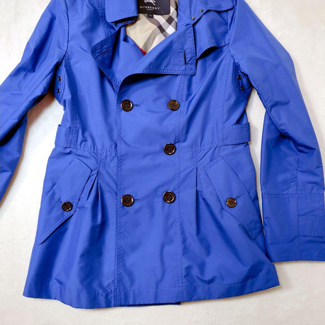 【極美品】BURBERRY ブルー スプリングコート BURBERRY 40