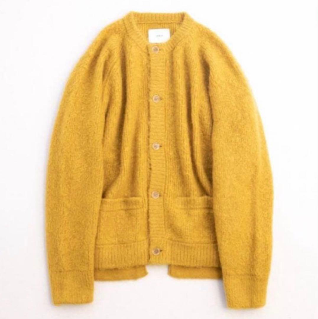 【極美品】stein Kid Mohair Cardigan S yellow