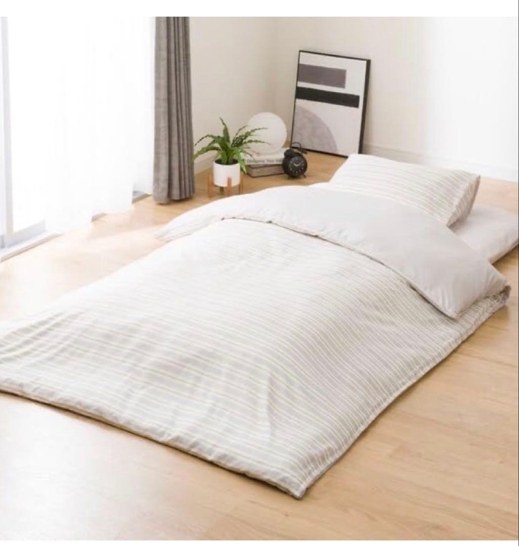 ニトリ　すぐに使えるベッド用寝具6点セット シングル BD/GY 2個セット