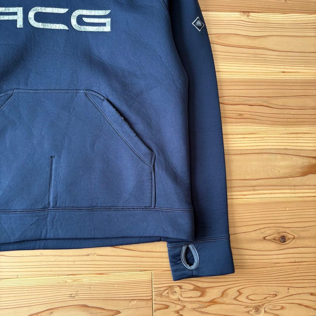 00s NIKE ACG 裏起毛 サムホール パーカー 紺