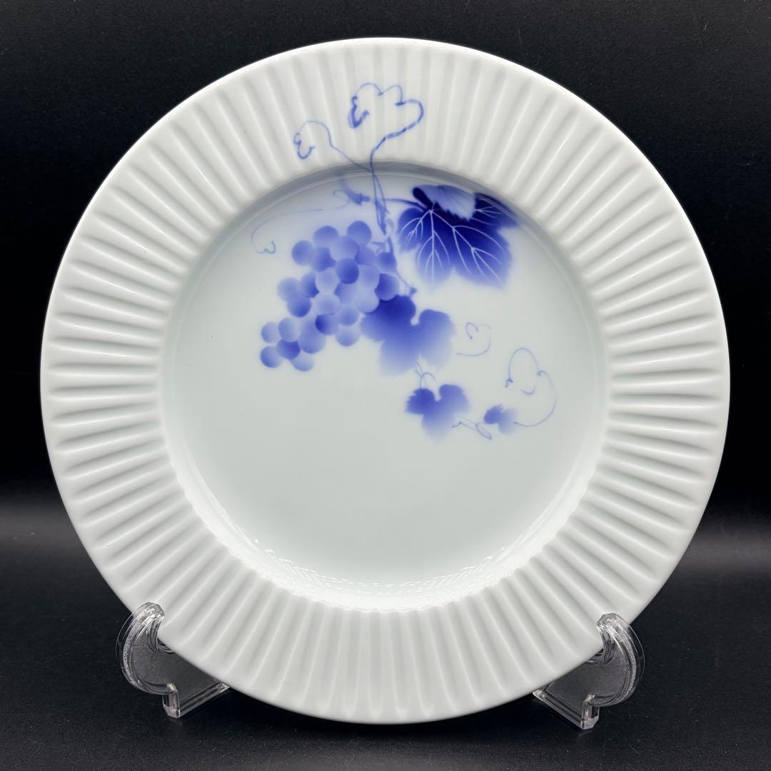 未使用 深川製磁 ブルーワイナリー ４枚 プレート 和皿 パスタ皿 カレー皿