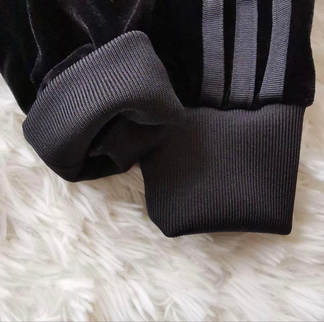 adidas ベルベット ジャージ 黒 UK 10