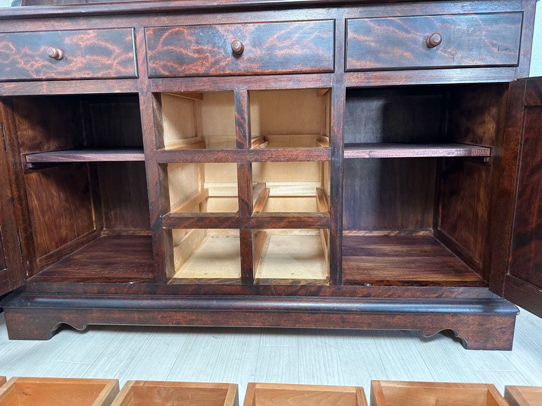 松本民芸家具 ミズメザクラ C型 食器棚 定価935,000円 i4※