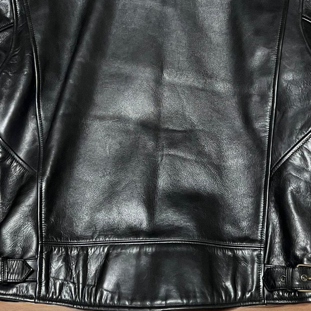 【希少サイズLL】 ライダースジャケット シングルライダース　牛革　NANKAI