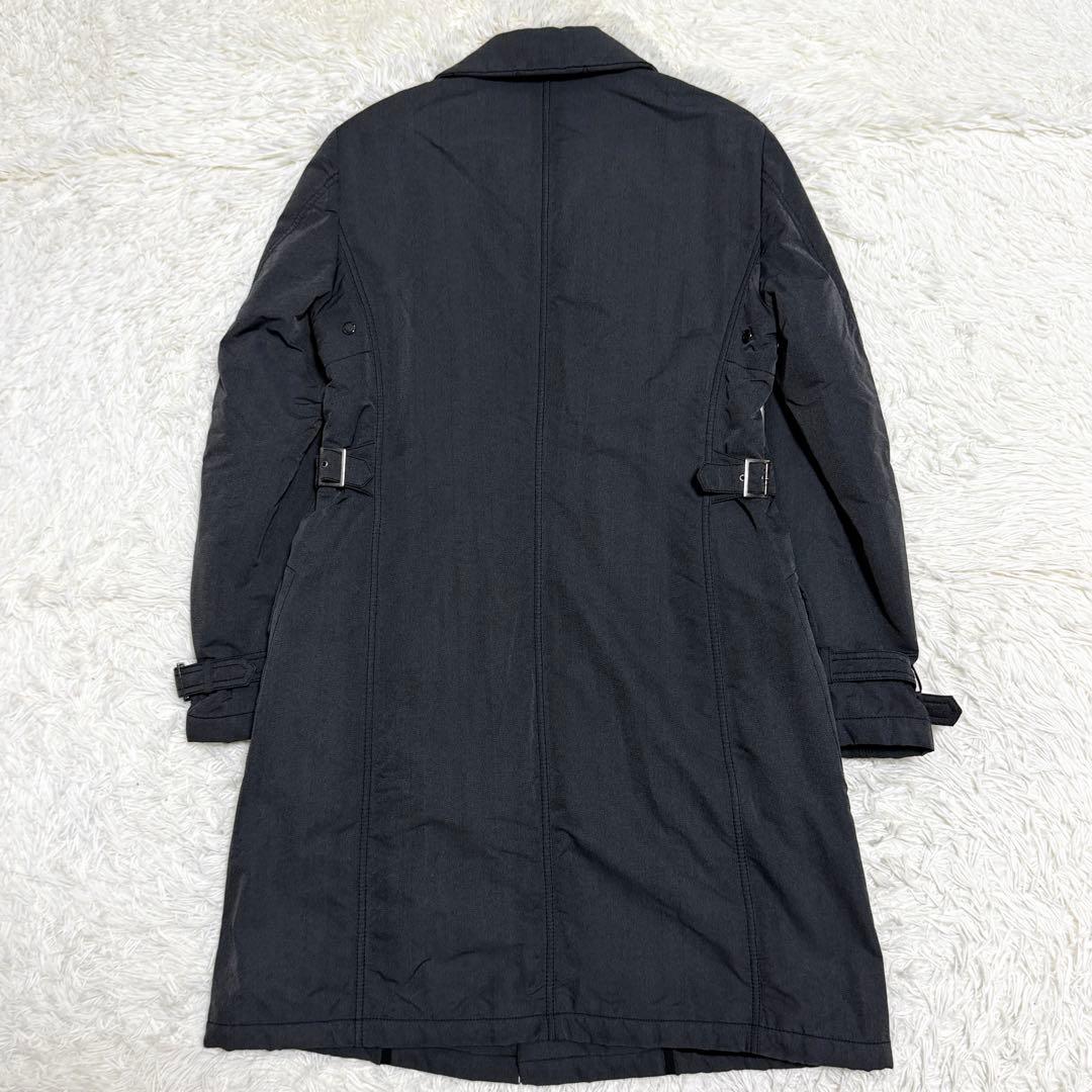 【美品】ジョルジオアルマーニ ロングコート サイドベルト 2way グレー 48