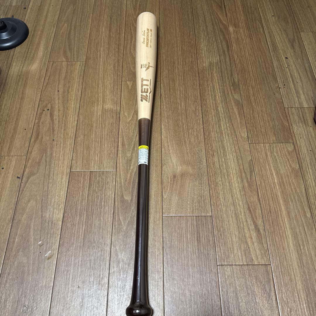 ZETT限定硬式木製バット 佐野モデル 84cm880ｇ くり抜きあり