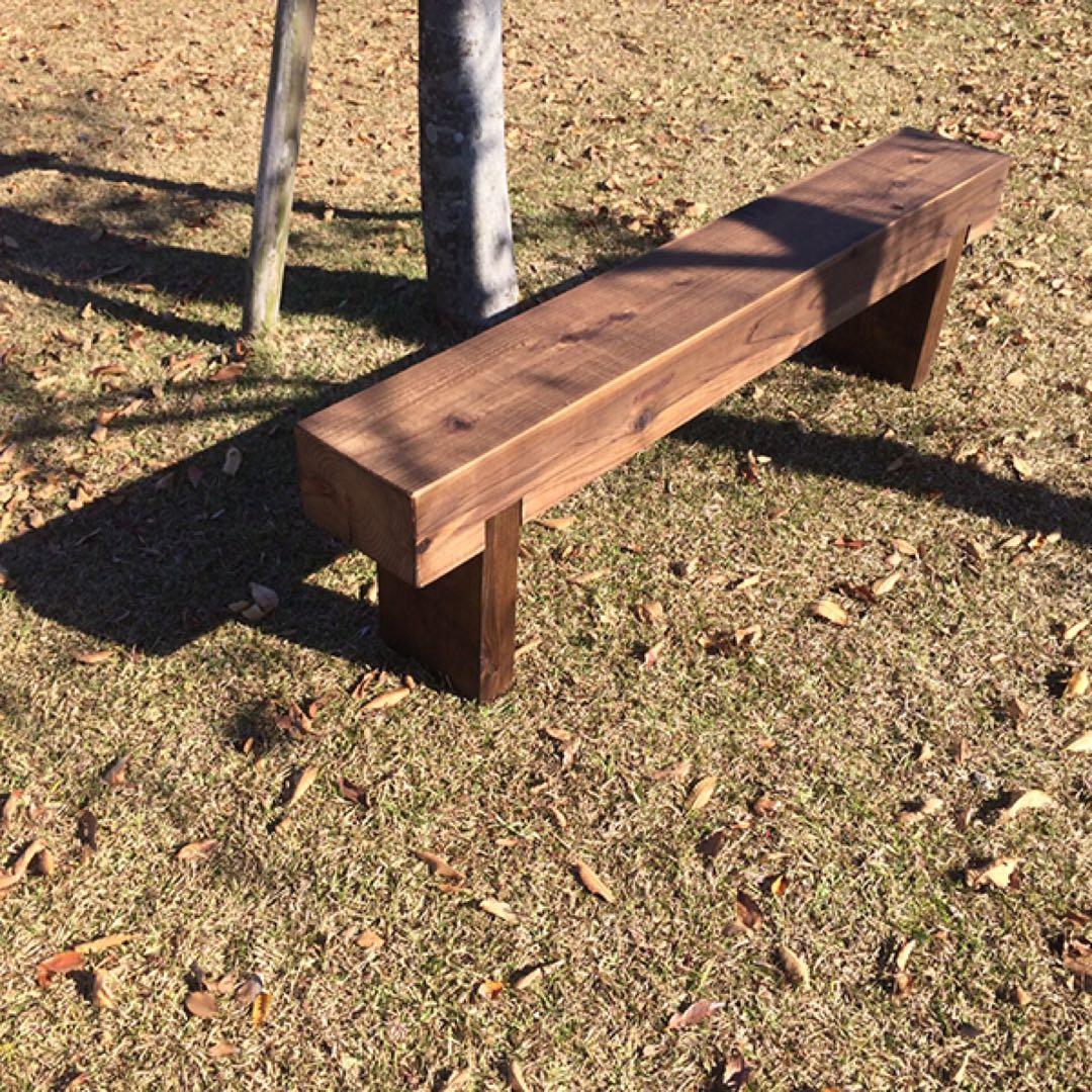 幅170cmフラワーガーデンどっしりベンチ☆防腐処理