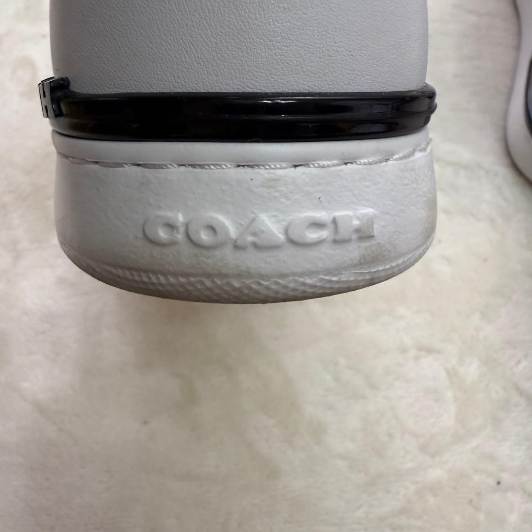 ⚪️【美品】COACH ハイカットスニーカー 白×黒 メンズ　27cm