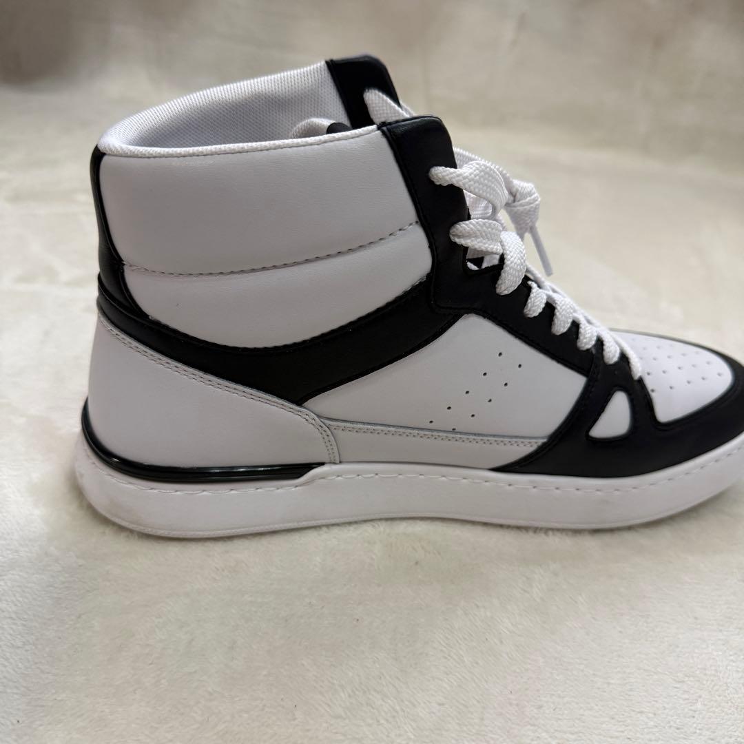 ⚪️【美品】COACH ハイカットスニーカー 白×黒 メンズ　27cm