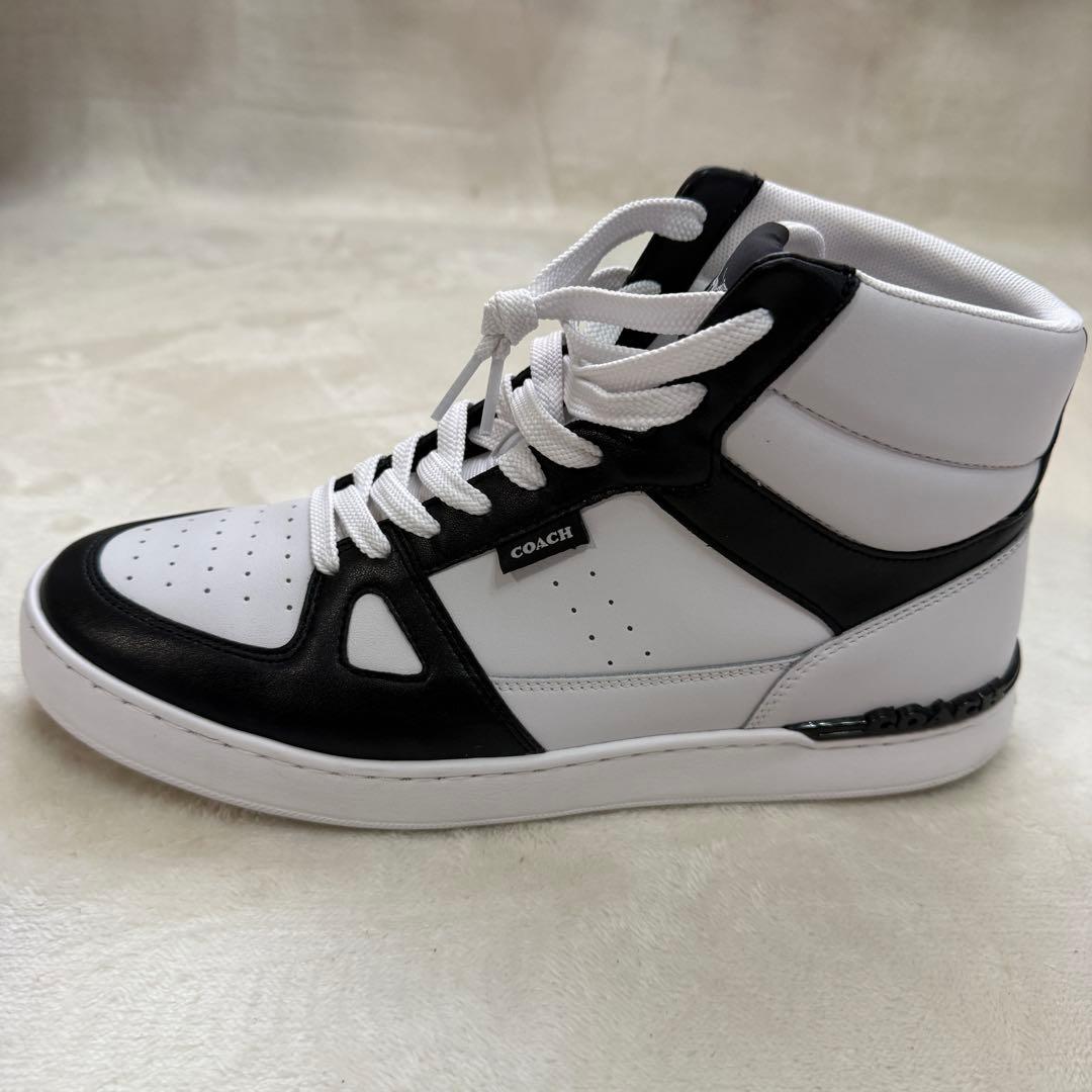 ⚪️【美品】COACH ハイカットスニーカー 白×黒 メンズ　27cm