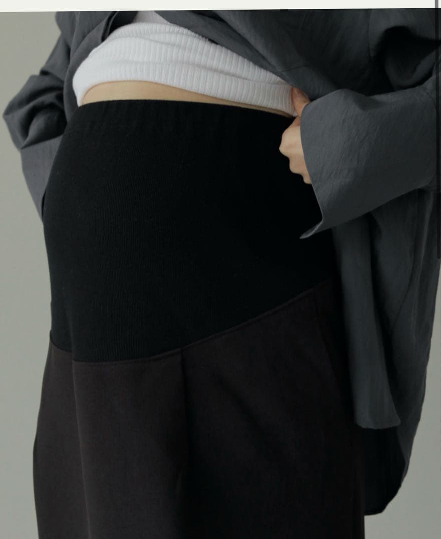 【Reha.】Tuck Maxi Skirt