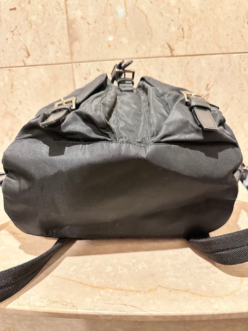 美品　PRADA プラダ　ポコノ ナイロン カーフ レザー 本革リュックサック