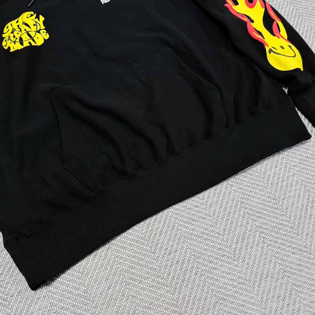 極美品 レディメイド スマイル フレイム ビッグパーカー ブラック XL