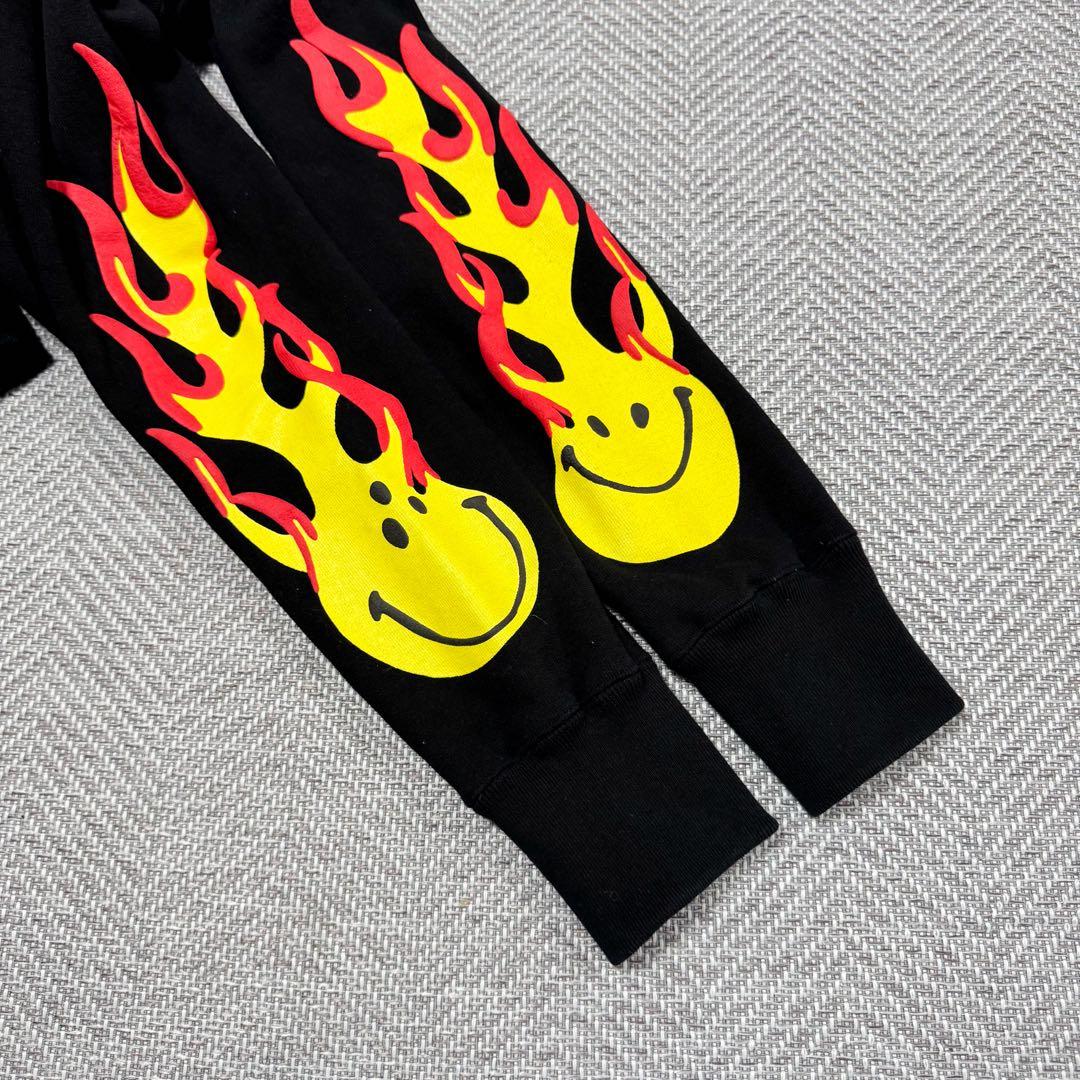 極美品 レディメイド スマイル フレイム ビッグパーカー ブラック XL