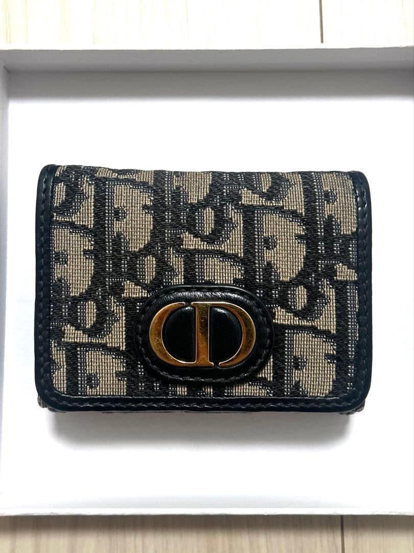 s*♡様 Christian Dior 三つ折り財布 ネイビー/ベージュ