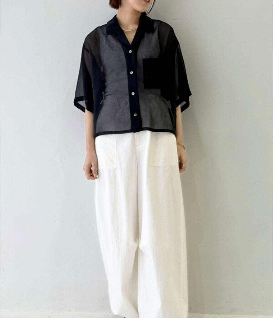 専用☆新品タグ付き☆cafune☆キュプラオーガンジーショートシャツ☆