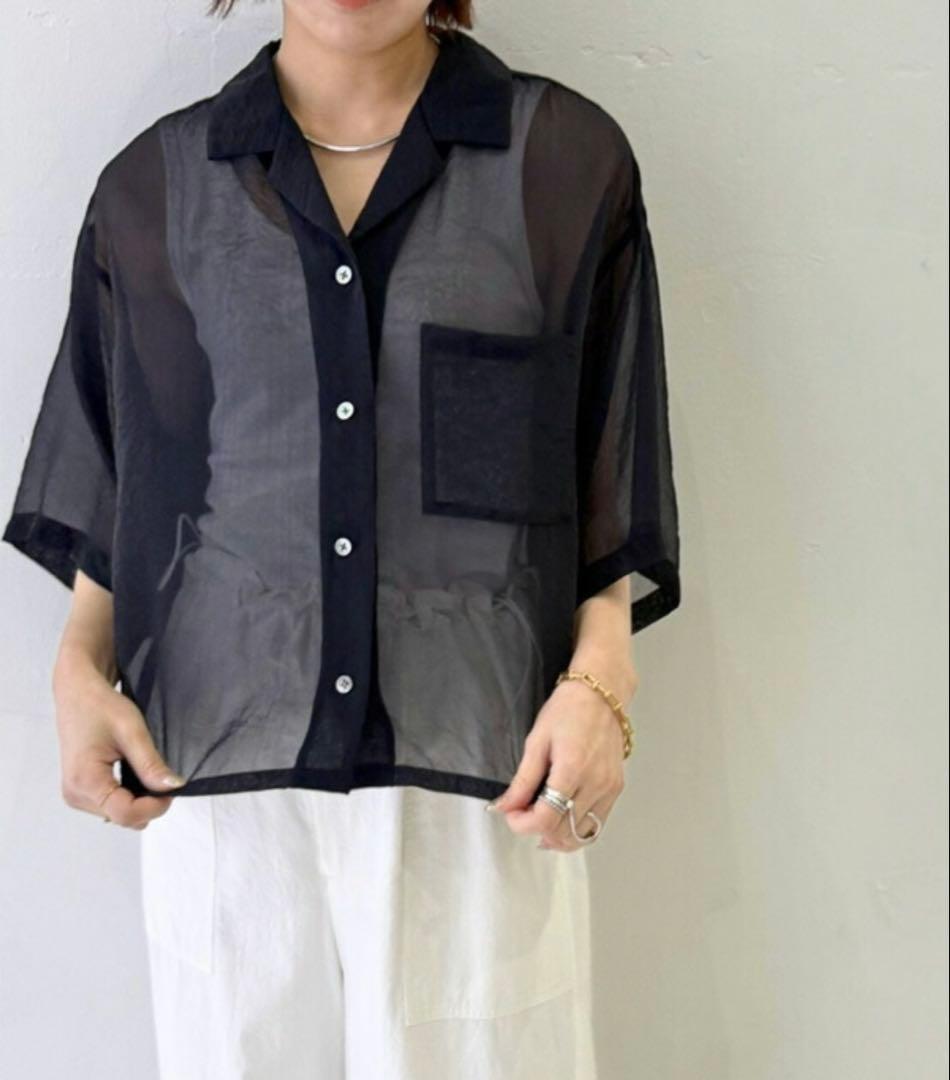 専用☆新品タグ付き☆cafune☆キュプラオーガンジーショートシャツ☆