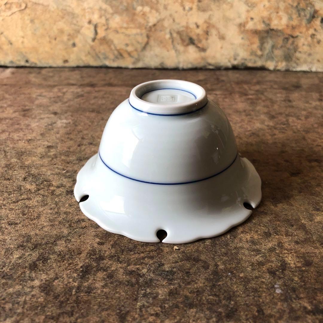 tomo 波佐見 焼割草花うさぎ紋 雪輪小付