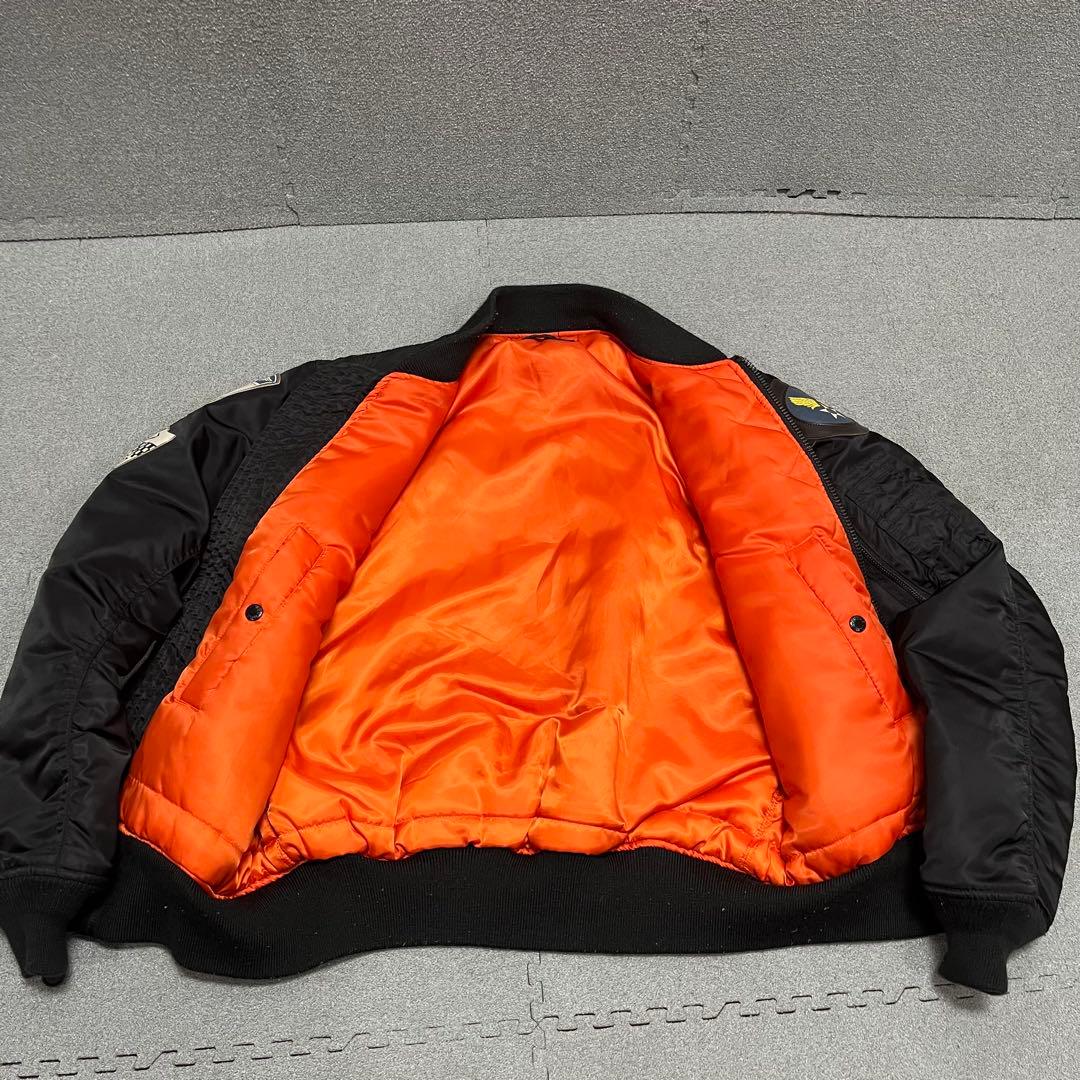 456 AVIREX ワッペン多数 B-29 SAIPAN 黒×橙裏地 XL