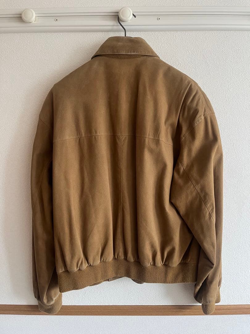 80s loewe レザースポーツジャケット　デタッチャブルカラー