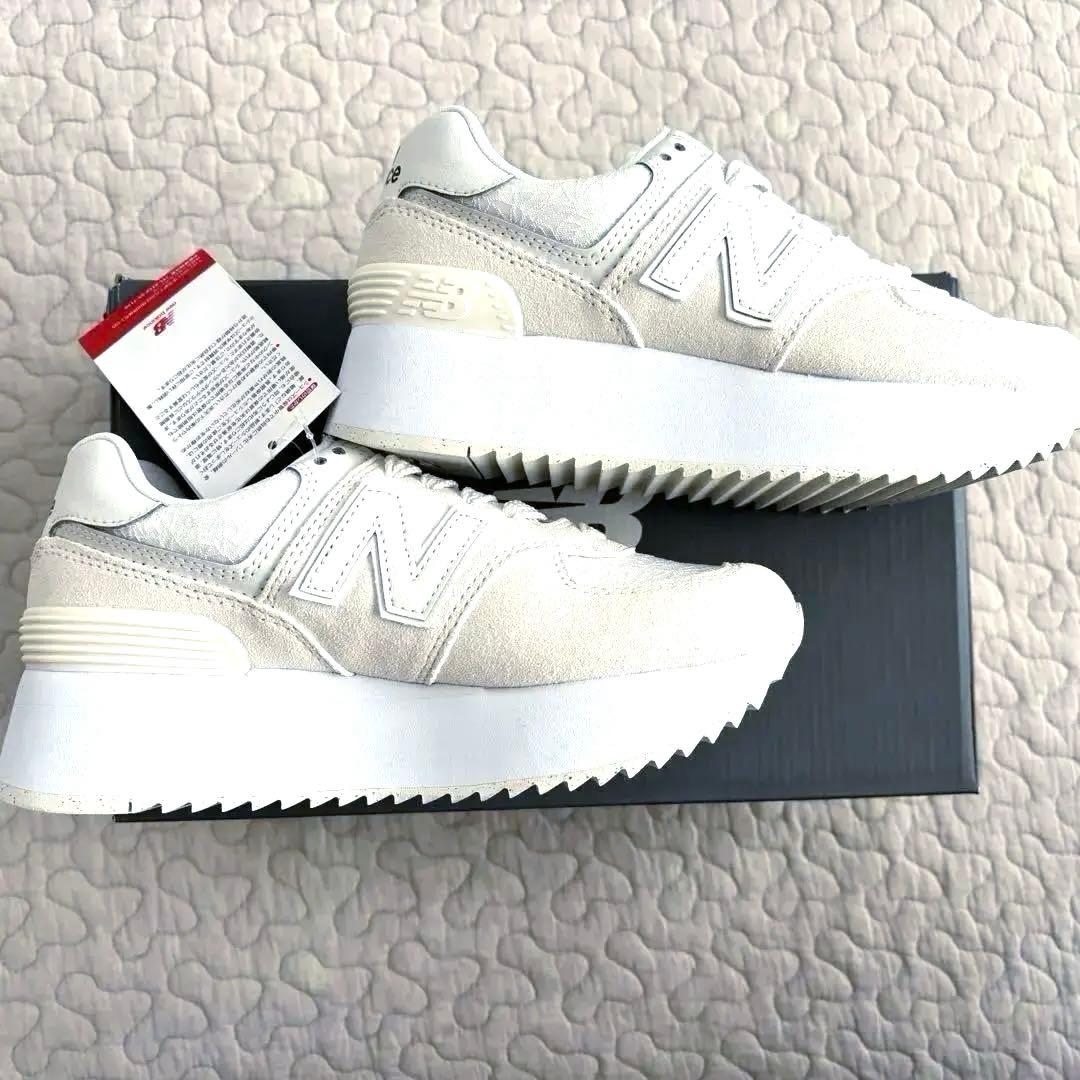 ニューバランス レディース WL574Z 574+ 23.5 新品　厚底