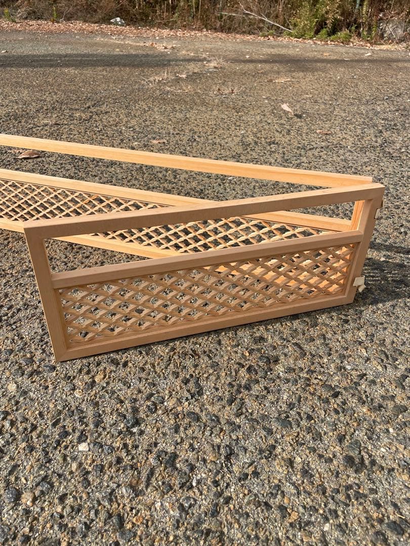 煎茶炉屏風　組子 組子細工 建具職人 日本伝統 桧木　透彫　煎茶道具