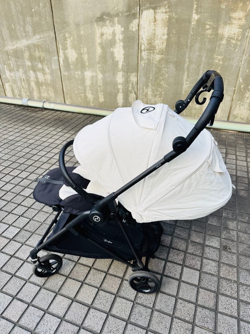 サイベックス メリオ カーボン コットンホワイト 23年式　雨カバー冬シート付