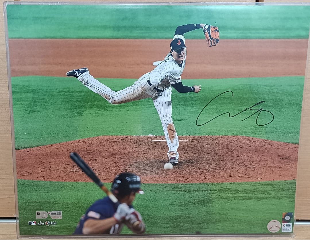 大谷翔平 直筆サイン フォト 特大写真 WBC2023決勝 優勝の瞬間